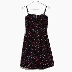 Madewell Pintuck Cami Mini Dress Fresh Strawberries sundress size 6 / Sm…
